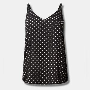 Torrid Polka Dot Georgette V-Neck Cami